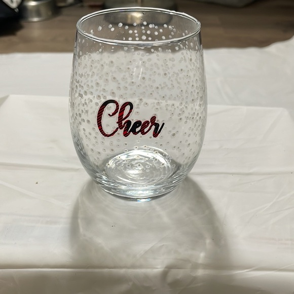 Holiday S/3 stemless wine glasses 3” opening and 5” tall: Joy, Believe, Cheer - Picture 2 of 7